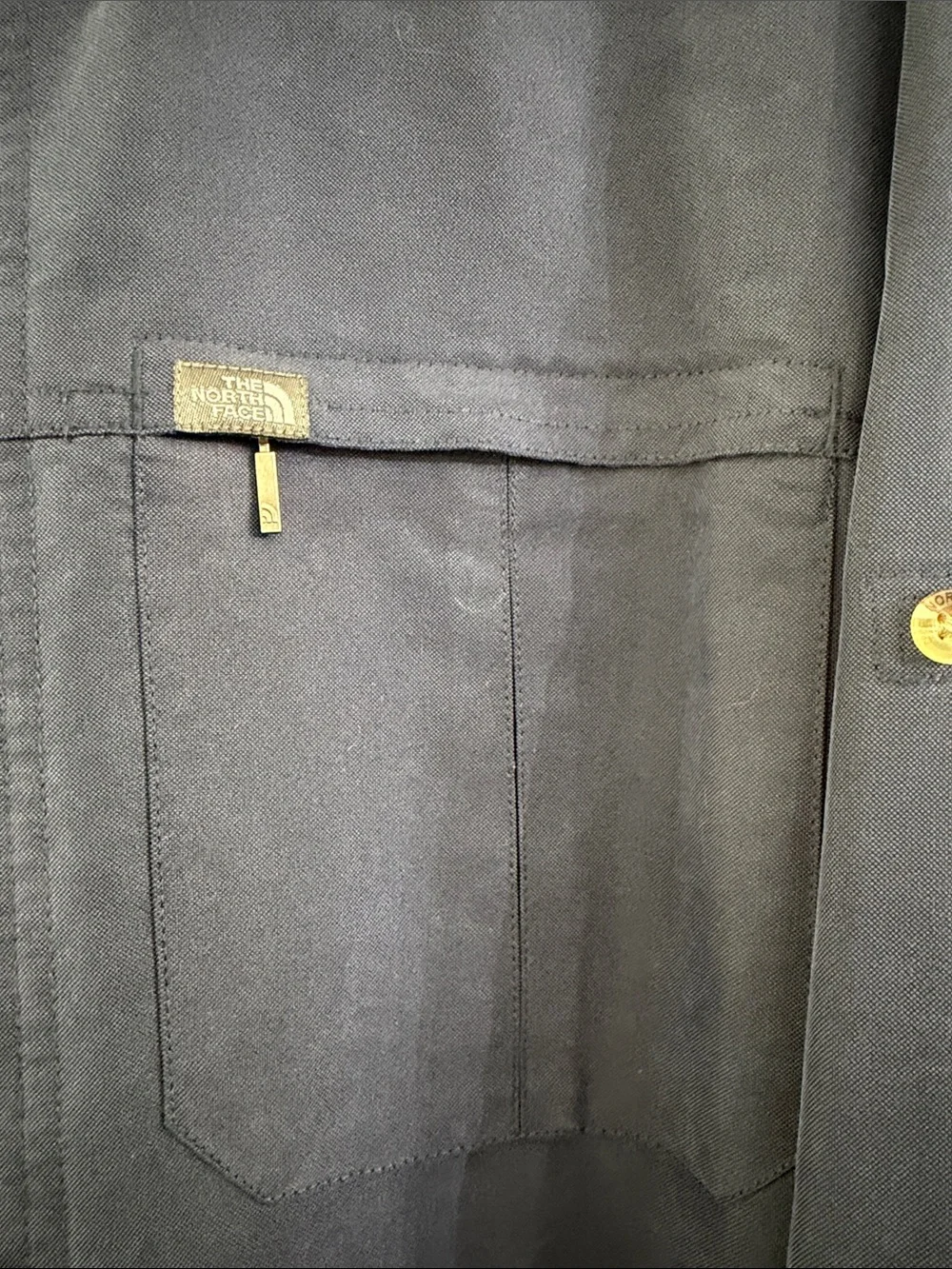 The North Face Men's Navy Blue Button-Up Shirt